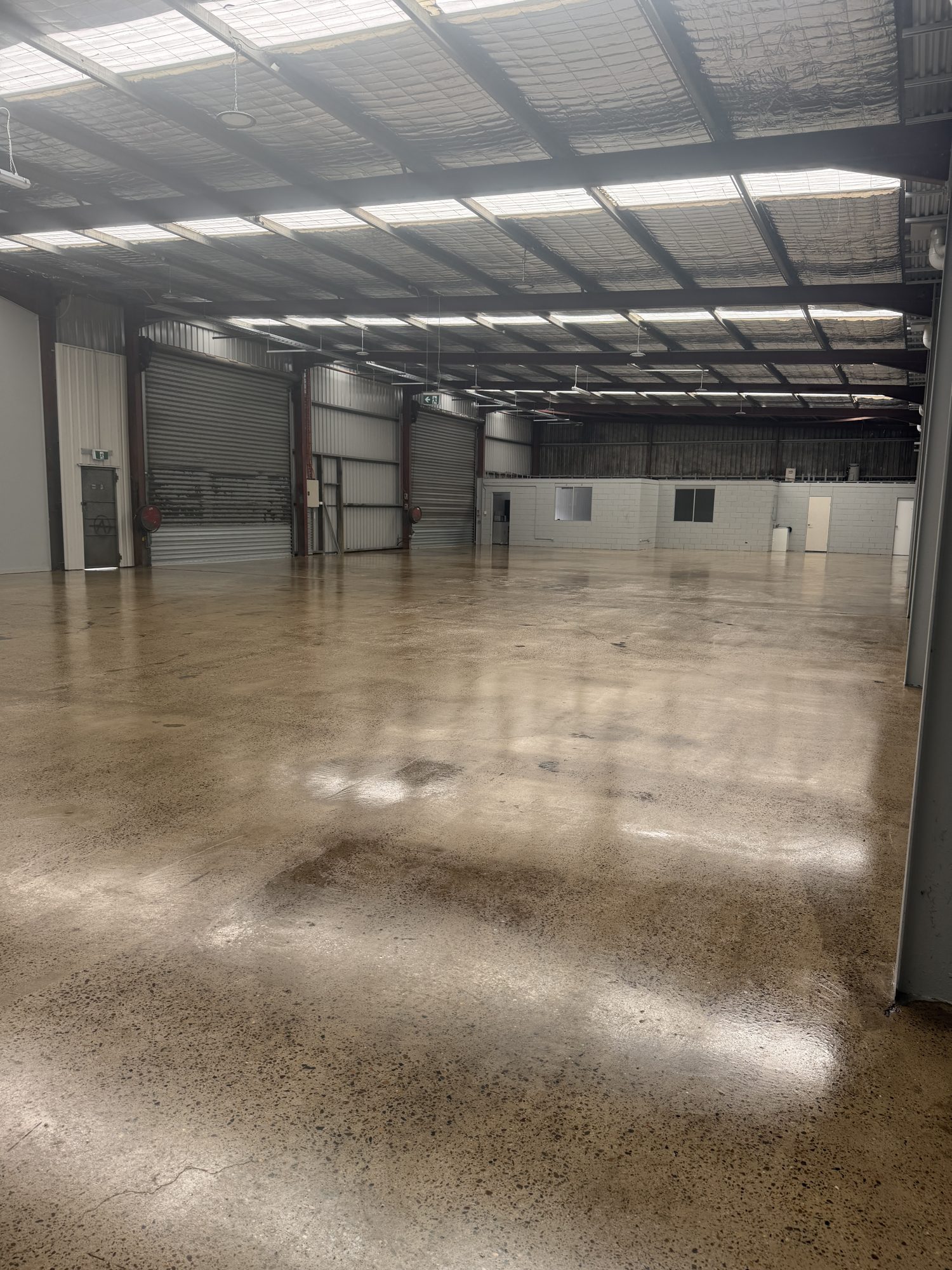 Warehouse grind and seal after